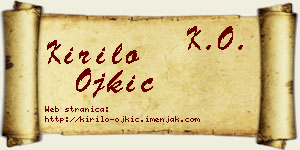 Kirilo Ojkić vizit kartica